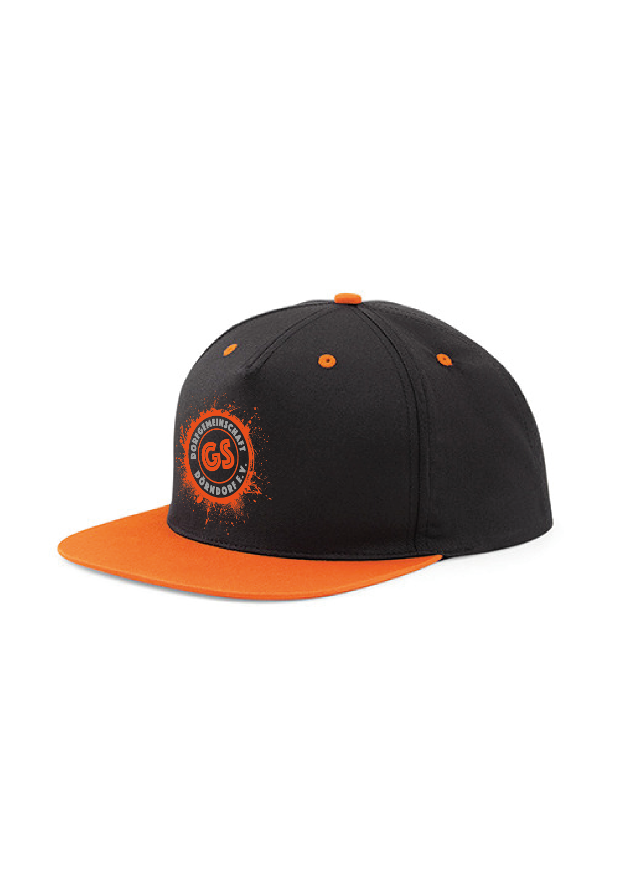 Snapback-schwarz-orange